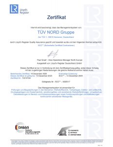 Zertifikat SCC